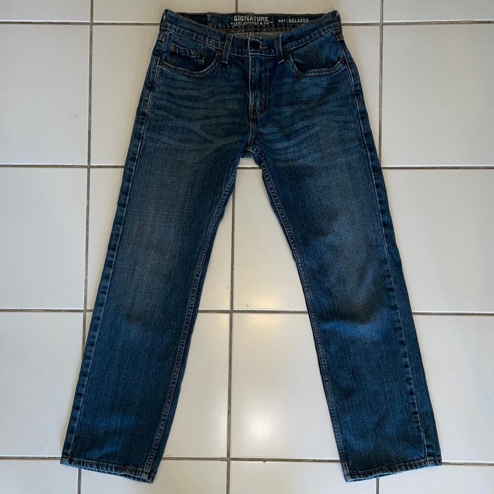 Men’s Levi Strauss Signature S61 Relaxed Blue Jeans 29x30 Straight Fit